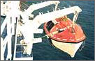 Centrifugal Brake on a lifeboat davit