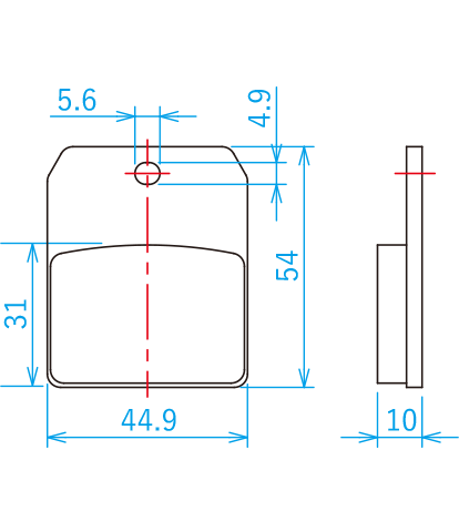 DB-0405の寸法図
