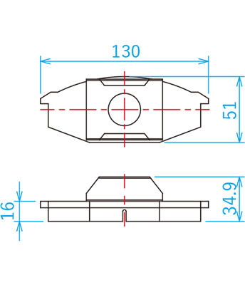 DB-0434の寸法図