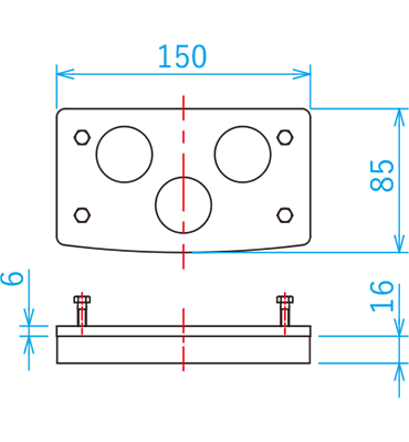 DB-0435の寸法図